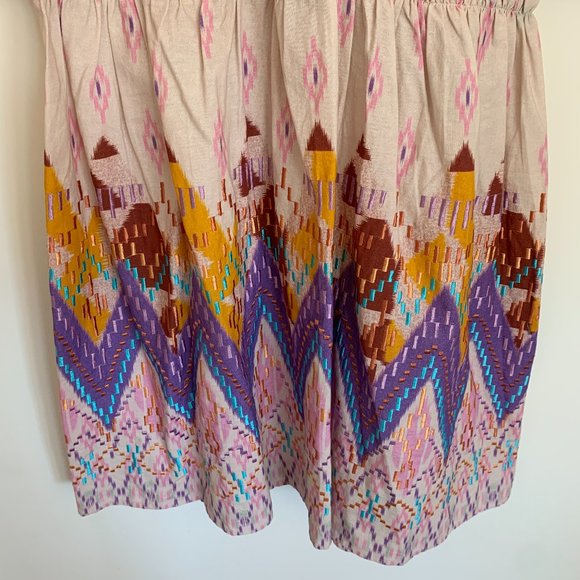 Anthropologie Not So Serious by Pallavi Mohan Abstract Embroidered Mini Dress - Picture 7 of 11